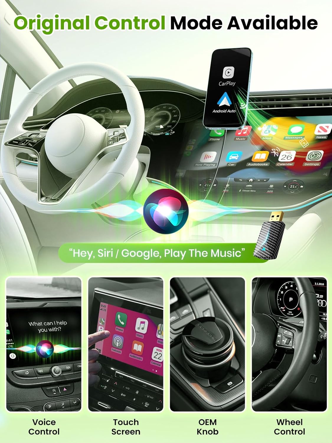 Plug-and-play installation of CODONOVA Wireless Car Adapter