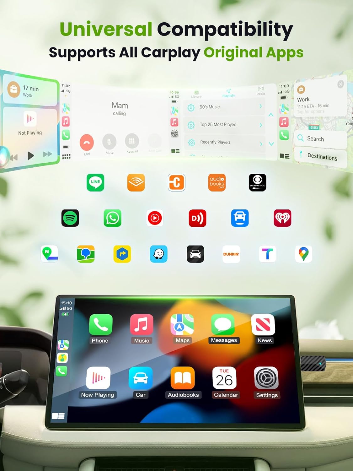 Bluetooth pairing process with CODONOVA Wireless CarPlay Adapter